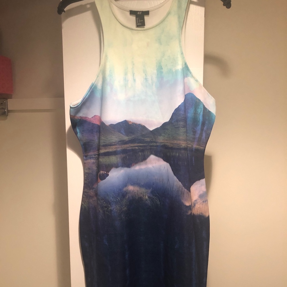 HM blue sea dress